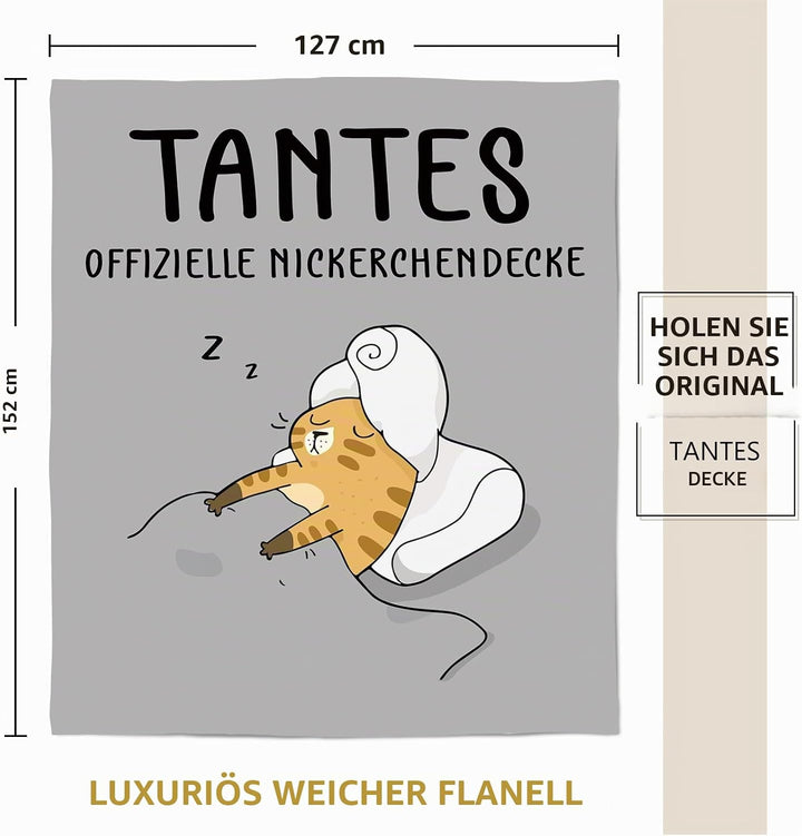 Tante Geschenk, Personalisierte Decke Geburtstagsgeschenk für Tante, Kuscheldecke Flauschige An Mein