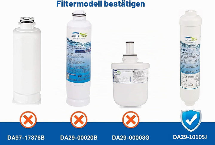 Aqualogis Kühlschrank Wasserfilter für Samsung DA29-10105J HAFEX/EXP WSF-100 Aqua-Pure Plus (2 Stück