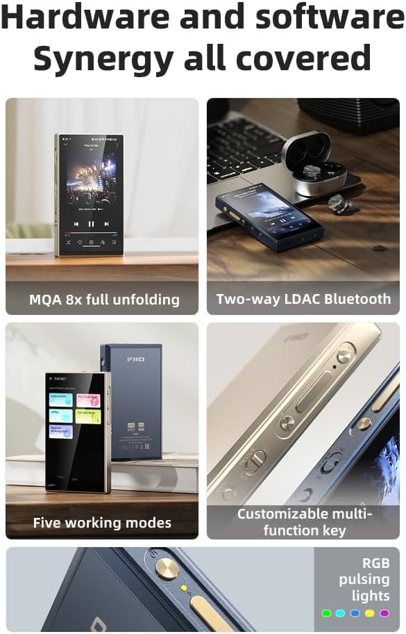 FiiO M21 Android 13 tragbarer Musik-Player, MP3, Snapdragon 680, 4 x CS43198 DAC-Chips, Hi-Res-Audio