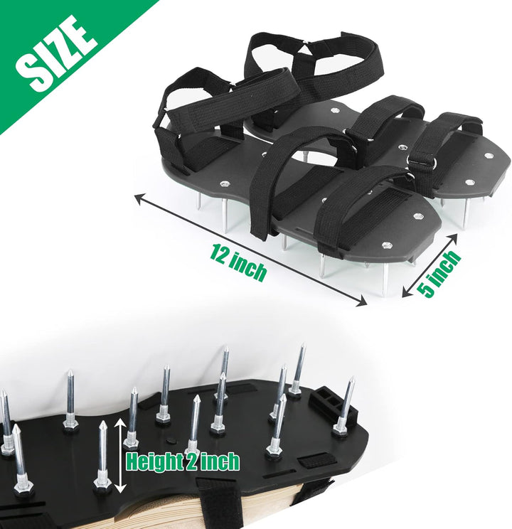 Rasenlüfter Schuhe, Nagelschuhe mit Klettverschluss Aerifizierer für Rasen mit Kostenlose Installati