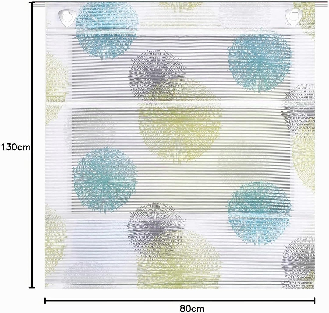 Home fashion MAGNETROLLO BAMBUSOPTIK Rawlins, Polyester, BLAU GRÜN, 130 X 80 cm 130 X 80 CM Blau Grü