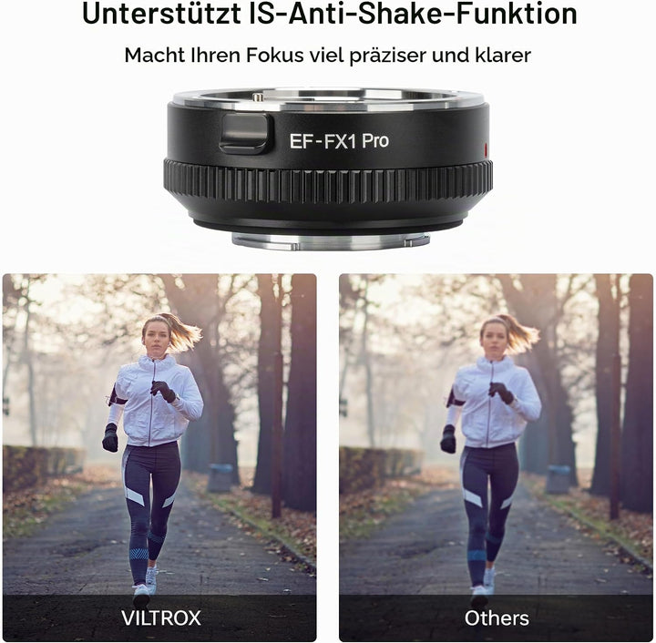 VILTROX EF-FX1 Pro Autofokus Objektivadapter Objektiv Konverter mit Blendensteuerung Kompatibel mit