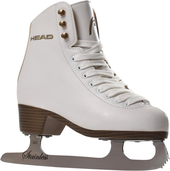 HEAD Eiskunstlauf Schlittschuhe Donna mit Edelstahlkufe I ideal für Einsteigerinnen - Weiss, 30