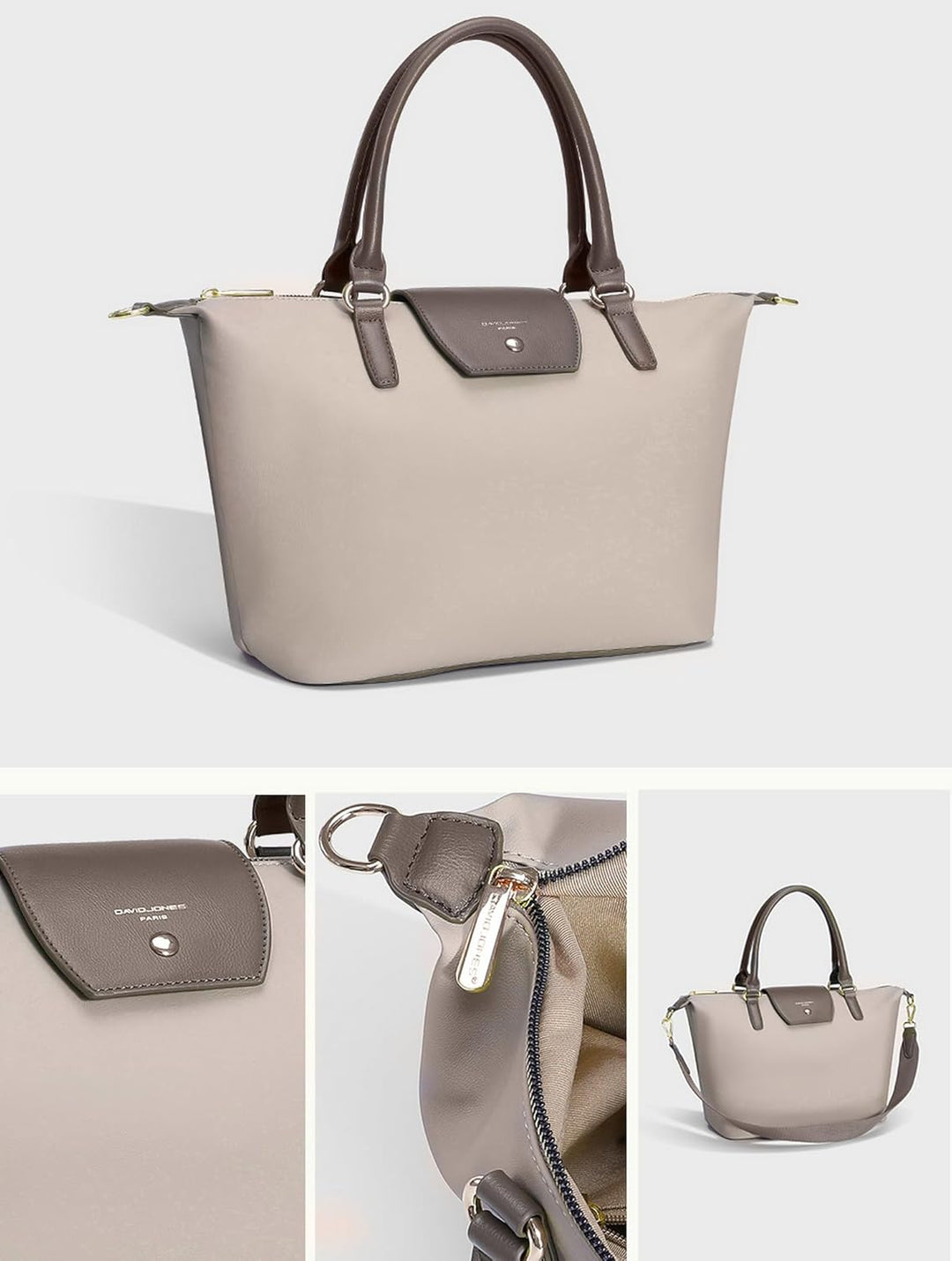 David Jones - Handtasche, Einkaufstasche, Nylon, für Damen, weiche Einkaufstasche, grosse Kapazität,