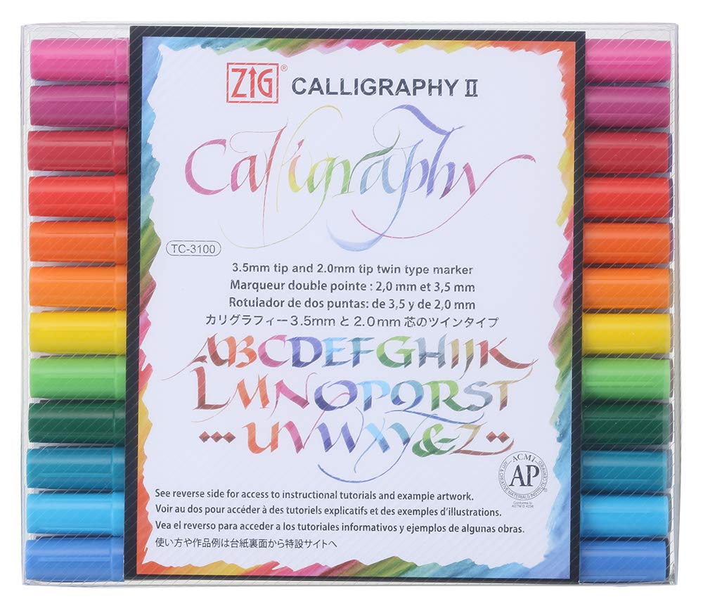 ZIG Calligraphy Pens (24) 24 Count (Pack of 1), 24 Count (Pack of 1)
