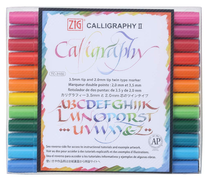 ZIG Calligraphy Pens (24) 24 Count (Pack of 1), 24 Count (Pack of 1)