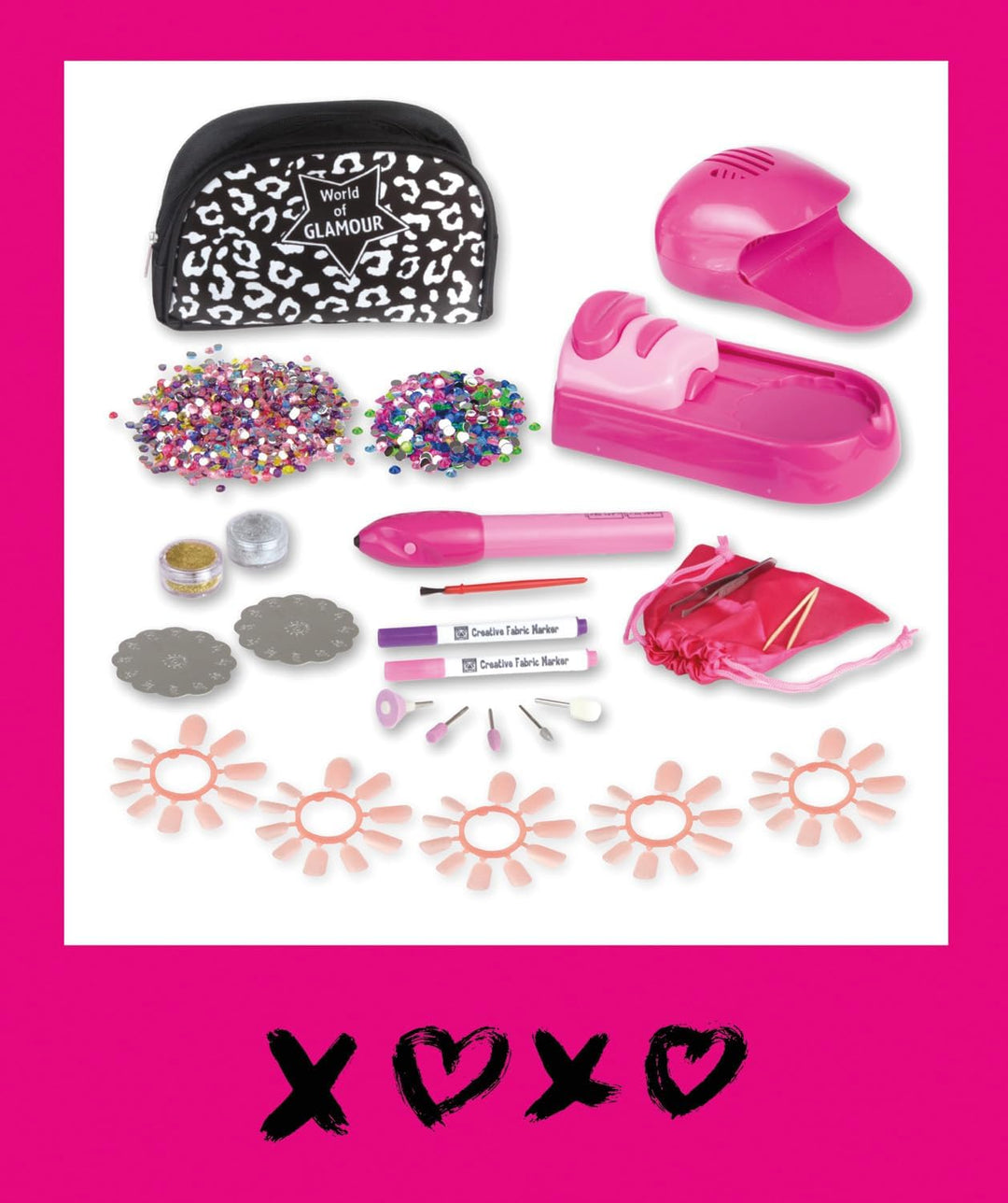 Lena 42654 42654EC Super Mani Pedi Nail Salon, 4 in 1 Nagelstudio für Kinderhände, Komplettset zum V