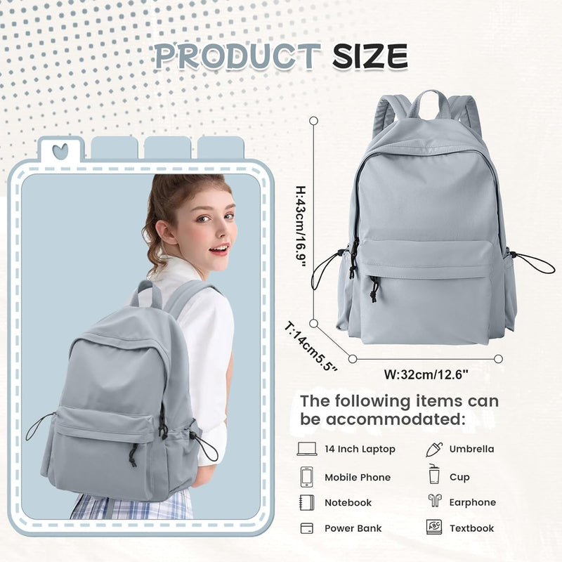 WEPLAN Schulrucksack Teenager Mädchen Rucksäcke Damen Schule Casual Schultaschen Unisex Schultasche