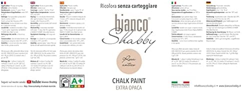 bianco Shabby® Rosa Antico Kreidefarbe Wasserbasis für Alle Oberflächen einfach zu verarbeiten ohne