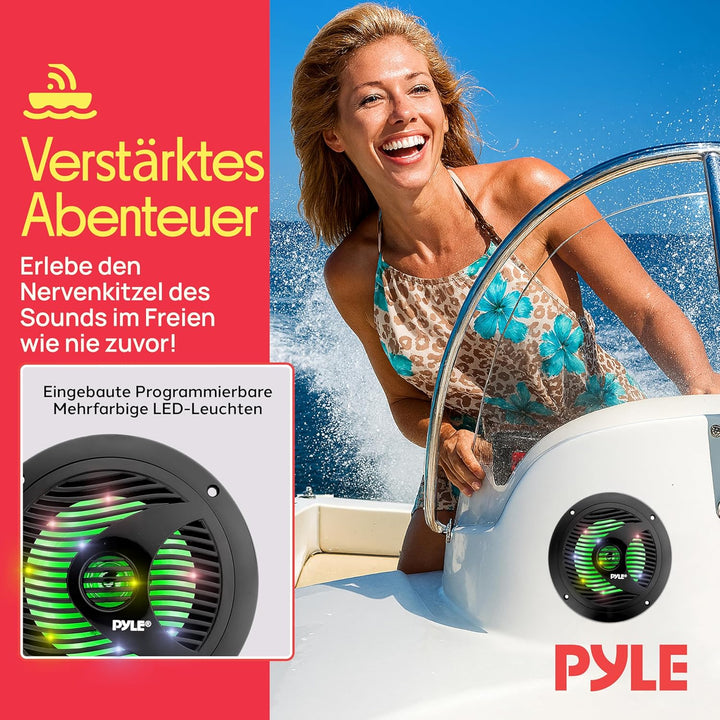 Pyle Outdoor Lautsprecher Boxen– Outdoor Speaker– Outdoor Box Wasserdicht 150W, 2-Wege Lautsprecher
