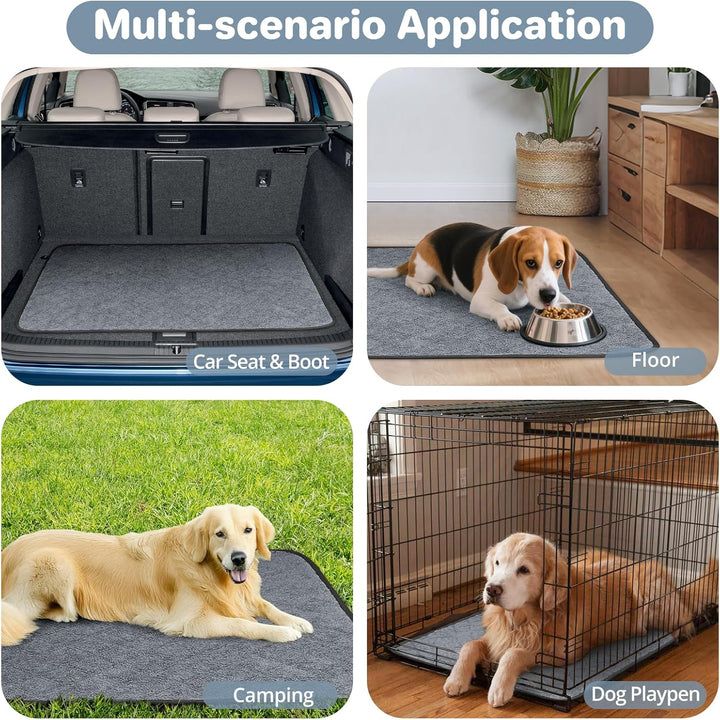 2PCS Waschbar Welpen Unterlagen Haustier, 70x100cm Schnell Absorbierend Haustier Hygieneunterlage, W