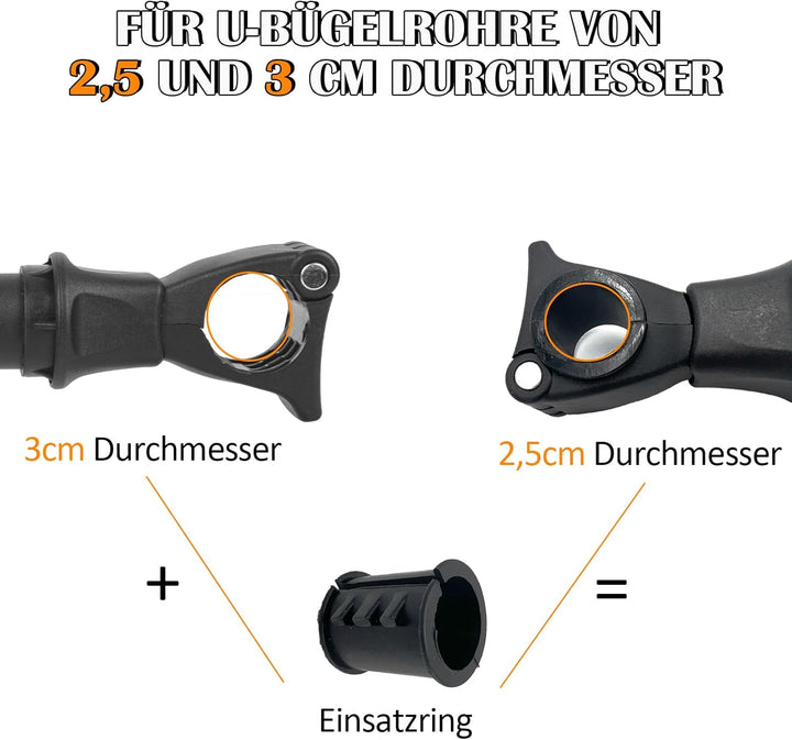 Rahmenhalter für Fahrradträger 32CM Länge, Universal Kurze Fahrradrahmenhalter Abschliessbare, Rahme