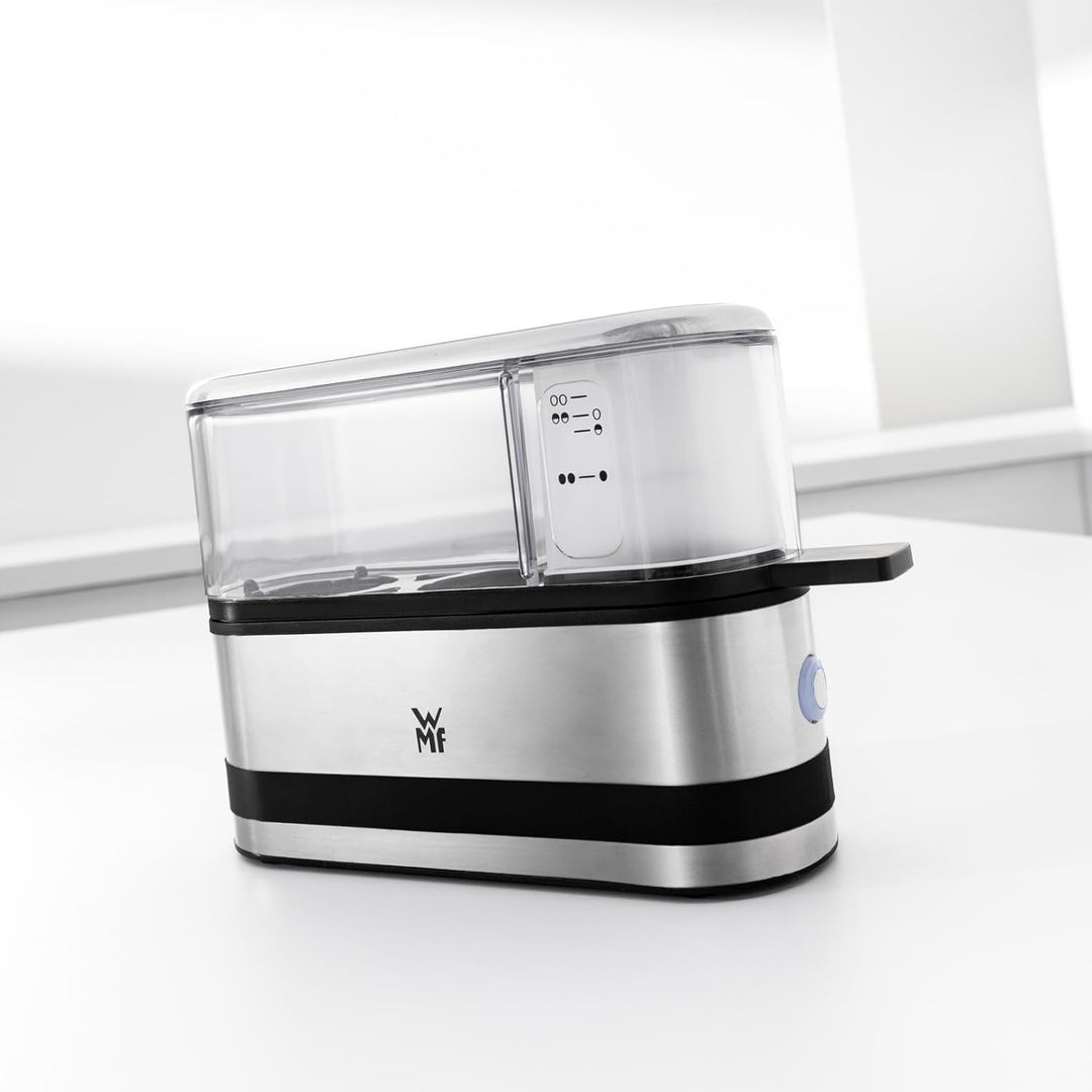WMF Küchenminis 2-Eier-Kocher, Eierkocher für 1-2 Eier, mit Eipick, BPA-freies Tritan, 250 W, cromar