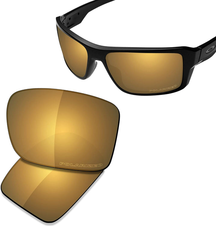 Saucer Premium Ersatzgläser für Oakley Double Edge OO9380 Sonnenbrillen High Defense - Bronze Gold P