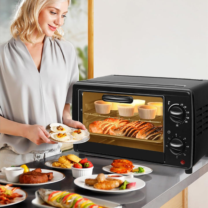 13 l, 700 W, elektrischer Mini-Ofen, kleiner Elektroofen, Mini-Einbauofen, freistehender Backofen, k