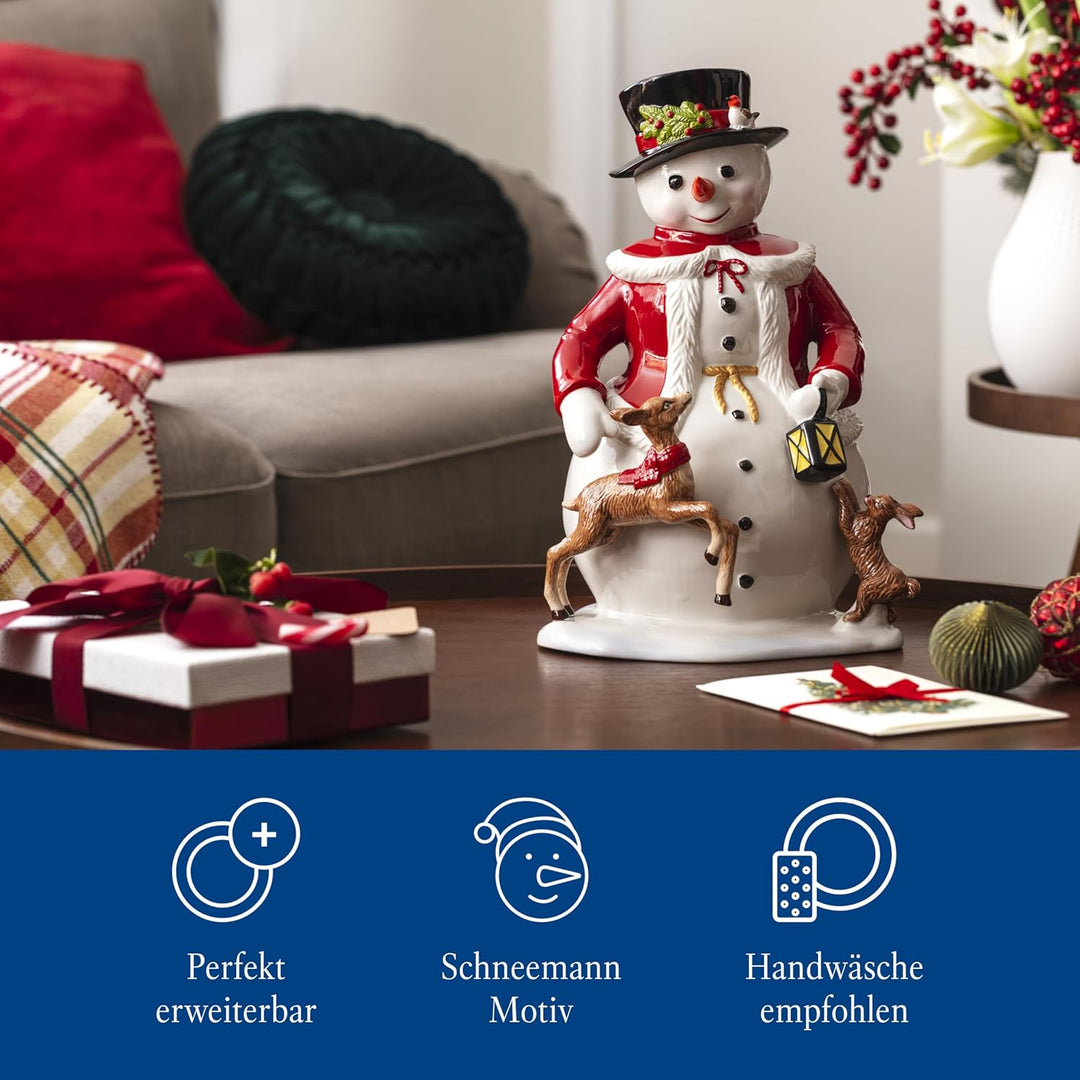 Villeroy & Boch – Christmas Toy's Figurine "Schneemann" Bunt, Figur Weihnachten, Handbemalte Schneem