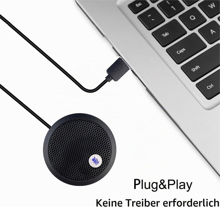 USB-Computer-Mikrofon, Konferenz-USB-Mikrofon, Stummschalter mit LED-Anzeige, Omnidirektionales PC K