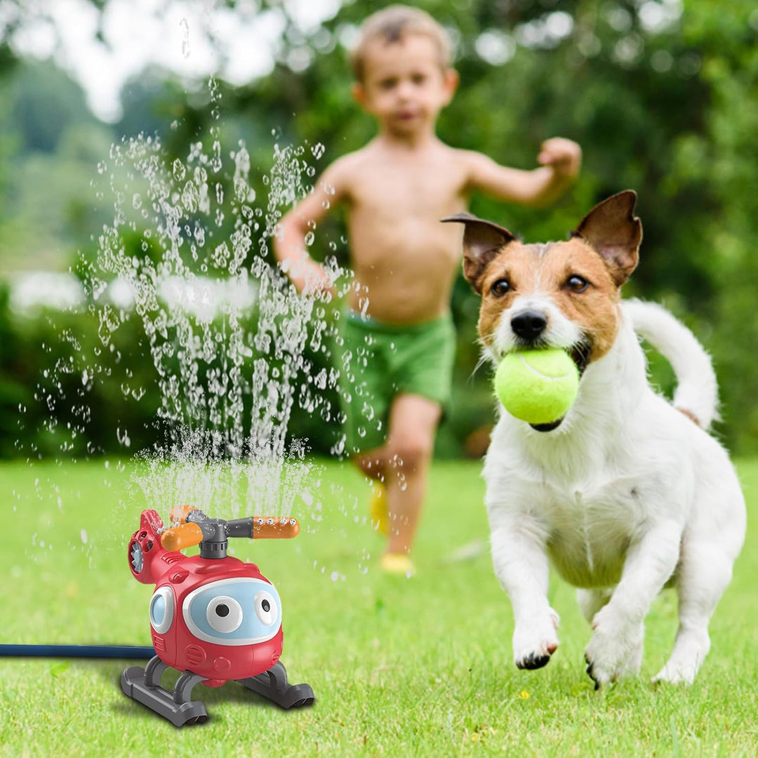 2-in-1-Wasserspray-Sprinkler-Baseball-Hubschrauber-Hubschrauber-Spielzeug für Kinder im Freien, 45 G