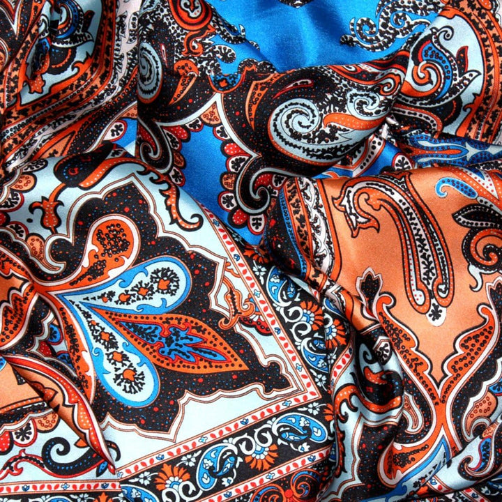 Lorenzo Cana Seidenschal bedruckt Paisley Muster Schal 100% Seide 50 x 165 cm Damentuch Schaltuch 89