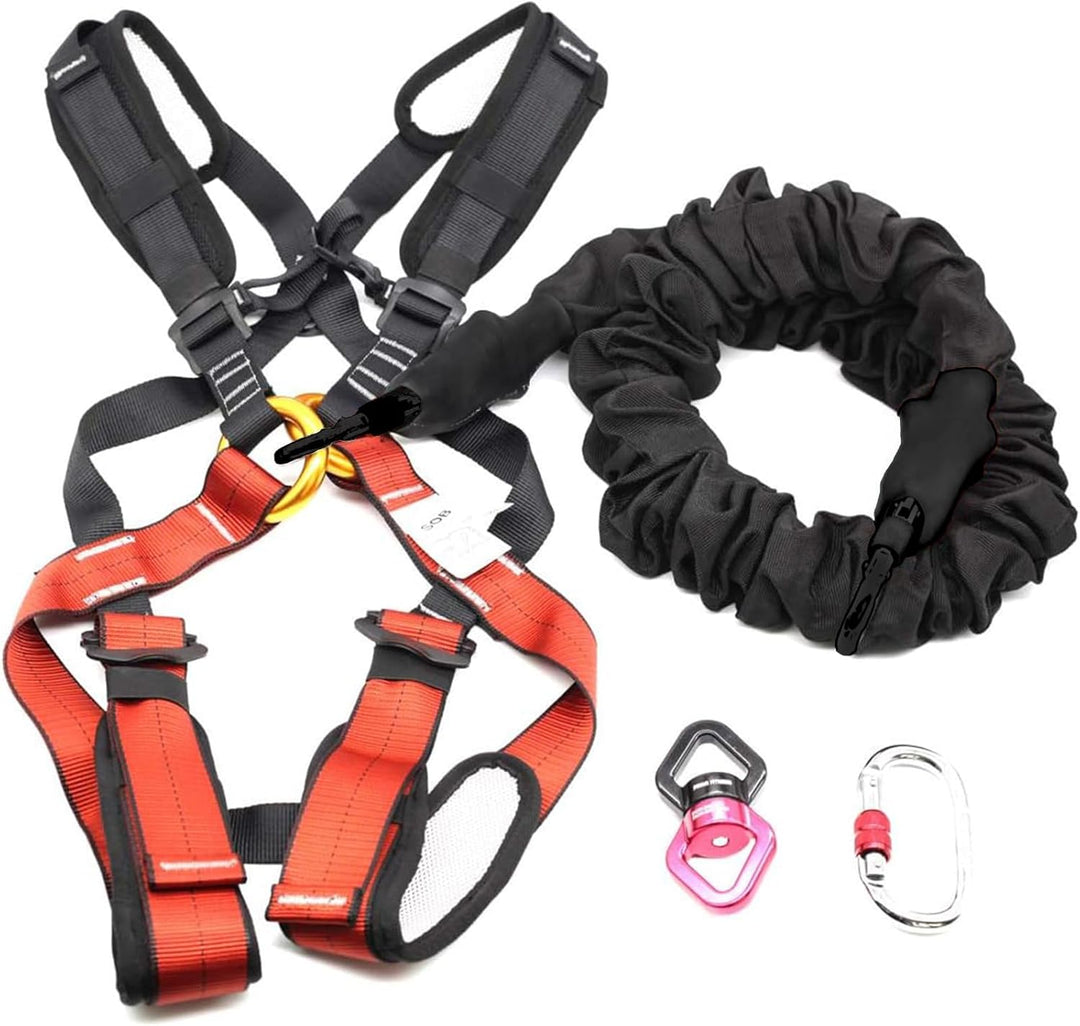 PRIOR FITNESS Aerial-Bungee-Fitness-Set-4D-Yoga-Dance-Dehnseil (hochfester Nylon), verstellbares Gur