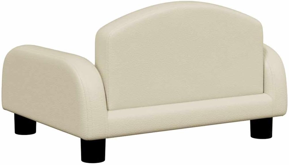 vidaXL Kindersofa Creme 50x40x30 cm Kunstleder 50 x 40 x 30 cm Creme, 50 x 40 x 30 cm Creme