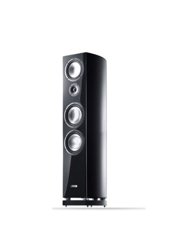 Canton Vento 890.2 DC 3-Wege Standlautsprecher (180/340 Watt) schwarz hochglanz (Stück) schwarz Sing