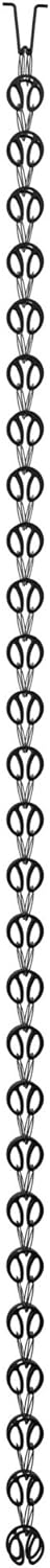 Rain Chains Direct Moderne Loop Regen Kette Aluminium Schwarzes pulverbeschichtetes Aluminium, Alumi