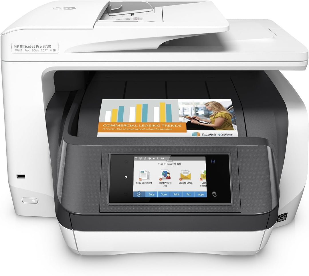 HP OfficeJet Pro 8730 Multifunktionsdrucker (512 MB, Instant Ink, Drucker, Scanner, Kopierer, Fax, P