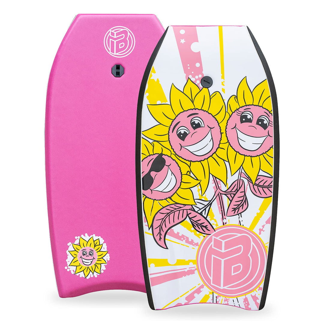 Body Board, 83 cm leichtes Bodyboard mit EPS-Abdeckung, Premium-Leine und Handschlaufe zum Surfen ro