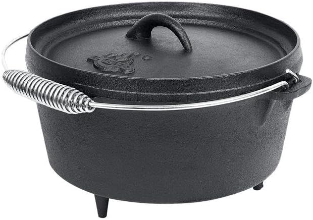 ESTEXO Dutch Oven Feuertopf Set Gusseisen Topf Schmortopf BBQ Grillen Bräter 3,60 L