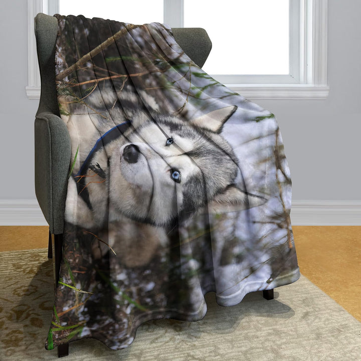 YISUMEI Decke 100x150 cm Kuscheldecken Sanft Flanell Weich Fleecedecke Bettüberwurf Sibirischer Husk