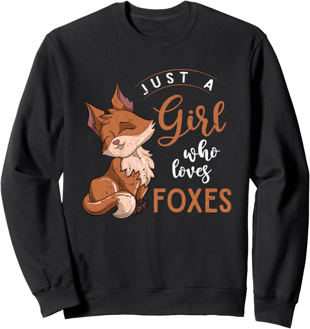 Nur ein Mädchen das Füchse liebt Waldbewohner Fuchs Sweatshirt