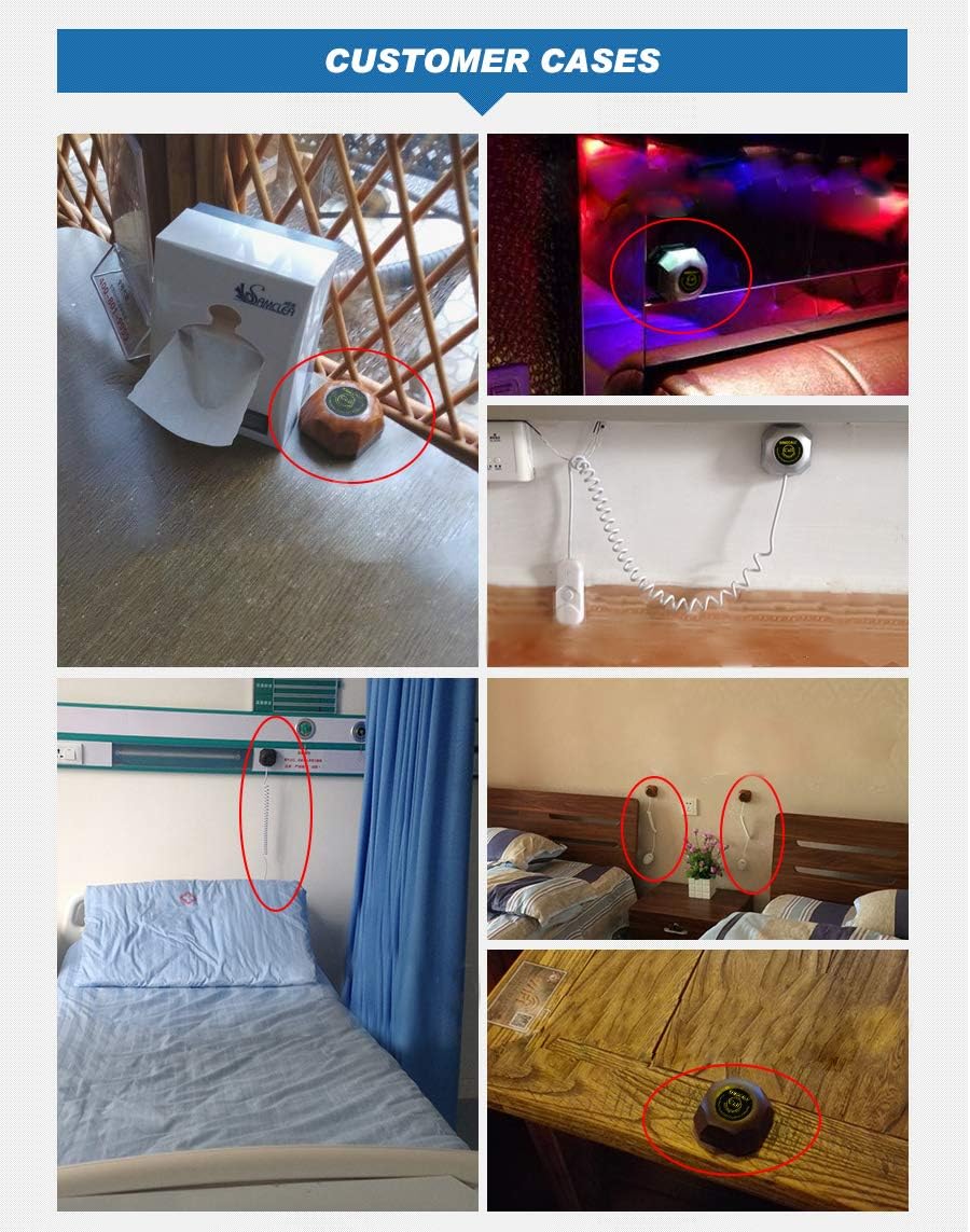 SINGCALL Rufsystem von Küche, 360°Rund umwasserdicht,Piepser mit Einem Knopf (APE310), es könnte Nic