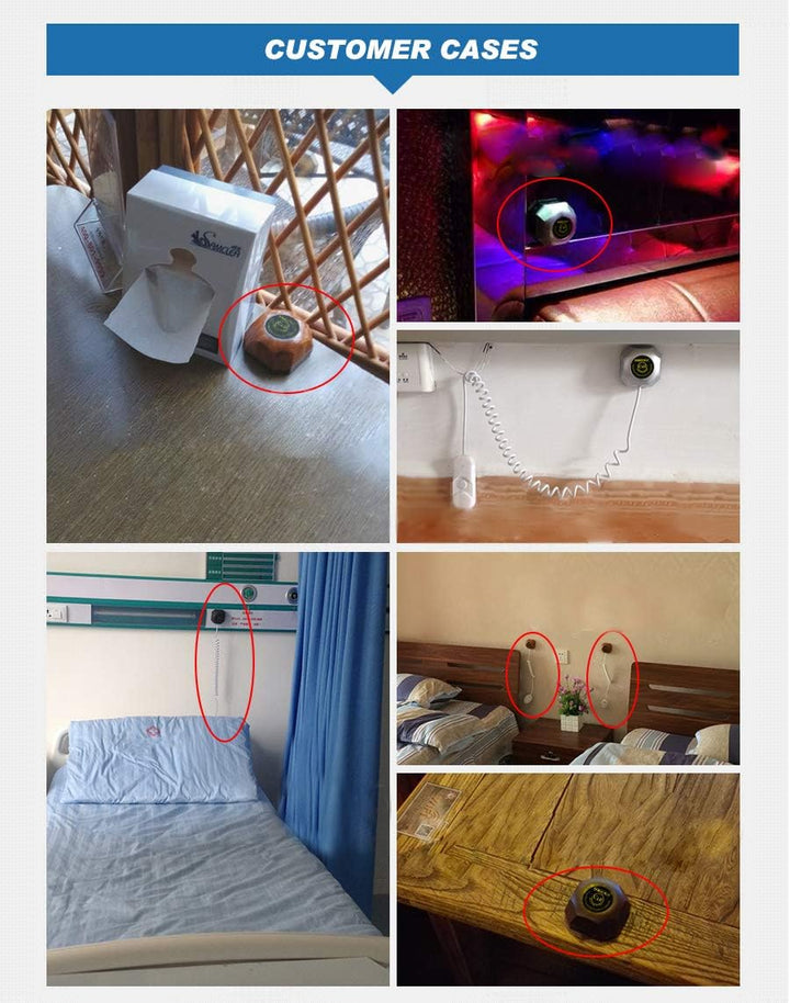 SINGCALL Rufsystem von Küche, 360°Rund umwasserdicht,Piepser mit Einem Knopf (APE310), es könnte Nic