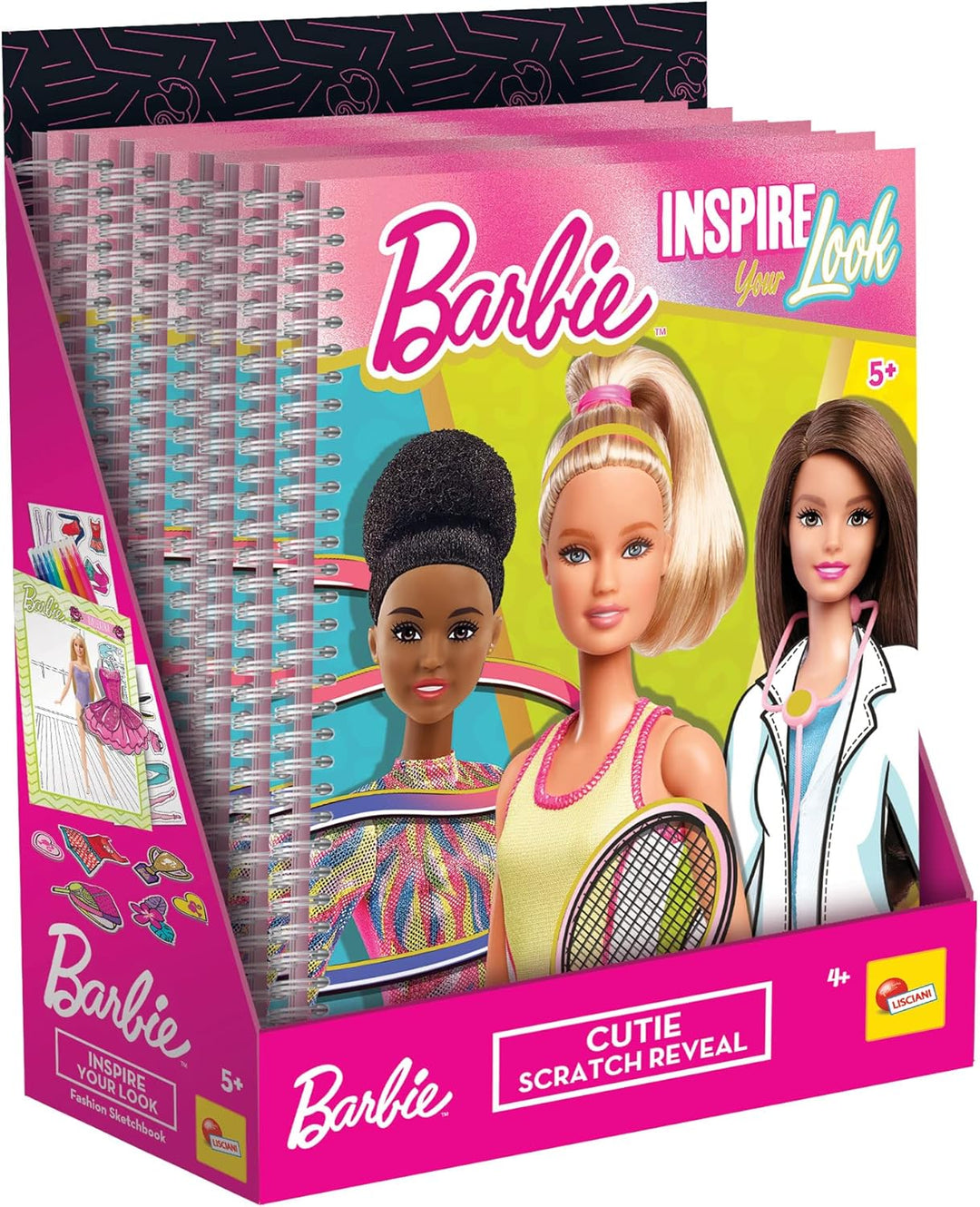 Lisciani - BARBIE - Skizzenbuch Inspiriert Deinen Look - BARBIE Modelle zum Anziehen - Kreatives Spi
