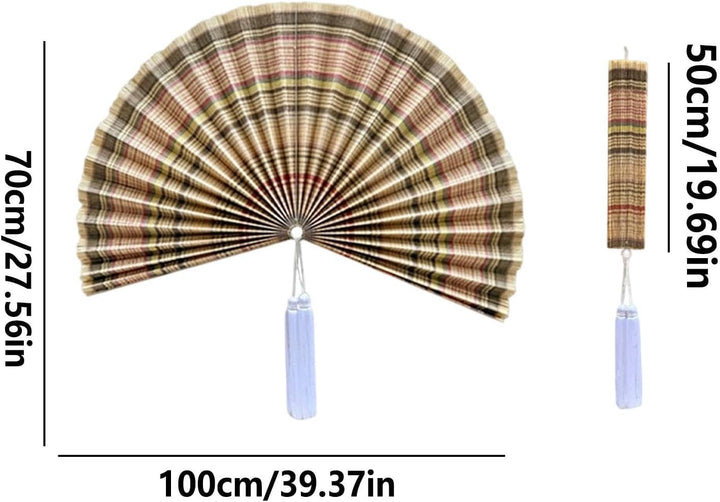 ChumDecor Fächer-Wanddekoration, japanische chinesische Wandfächer-Dekoration, Boho-Kopfteil zum Auf