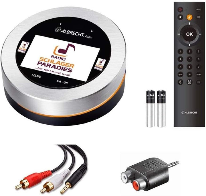Albrecht DR 50 B DAB+ / UKW Adapter für zu Hause - mit Schlagerparadies Direktwahltaste und Bluetoot
