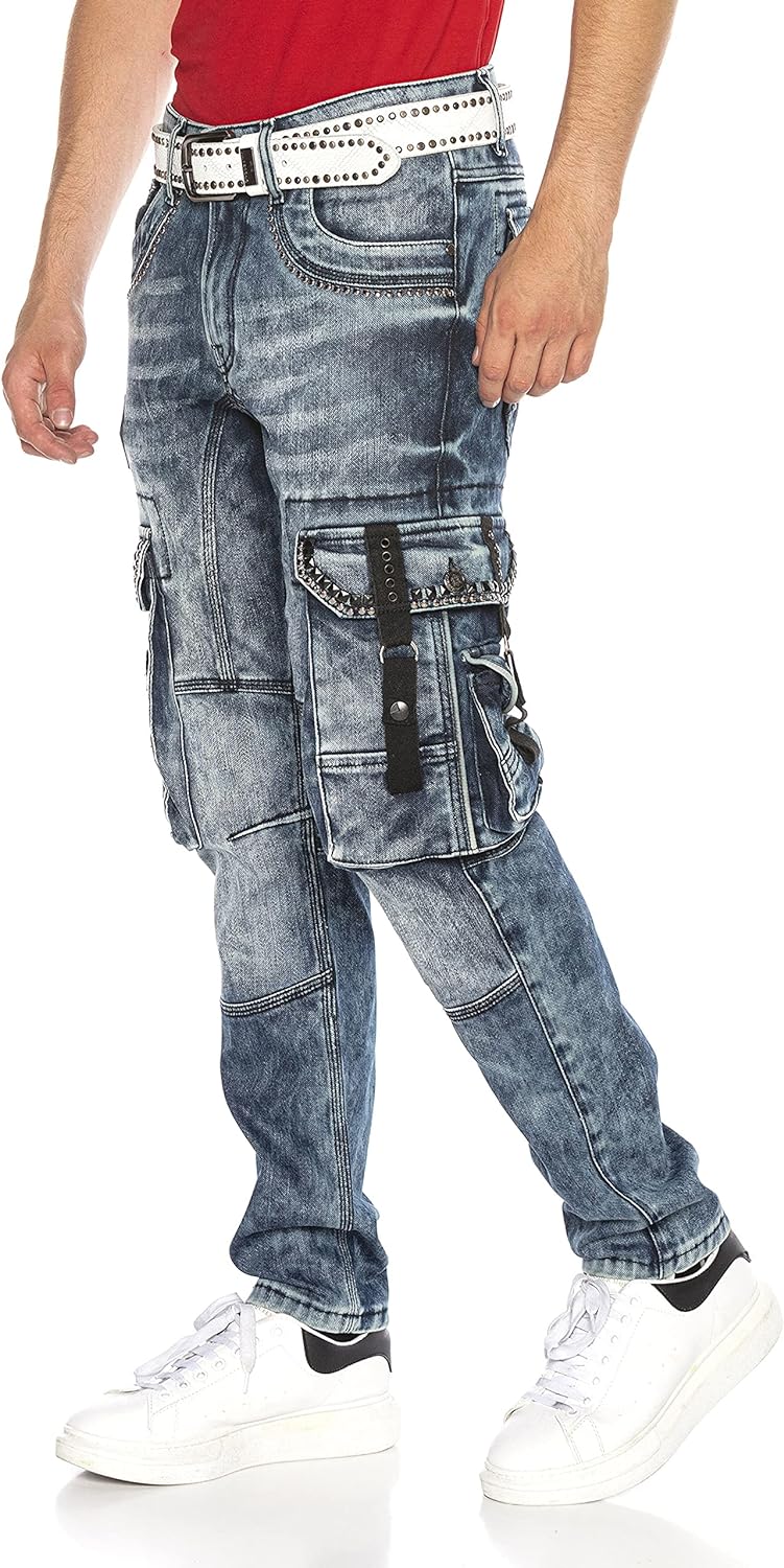 Cipo & Baxx Herren Jeans Hose Straight Fit Denim Regular Fit Jeanshose CD328 31W / 34L Cd650, 31W /