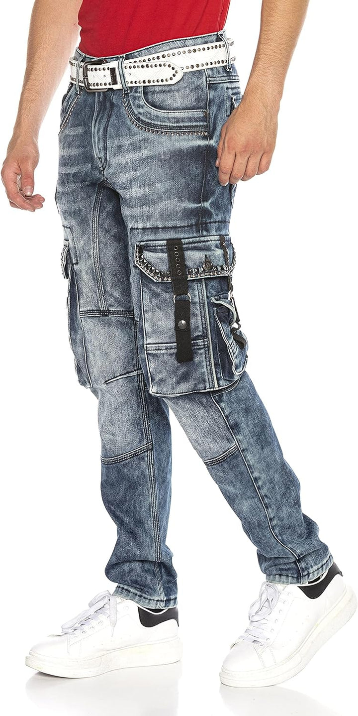 Cipo & Baxx Herren Jeans Hose Straight Fit Denim Regular Fit Jeanshose CD328 31W / 34L Cd650, 31W /