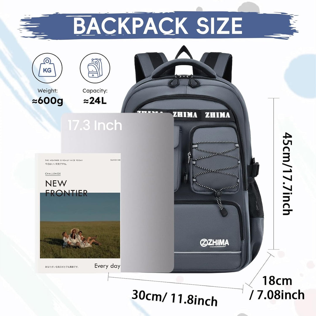 Amythe Schulrucksack Jungen Teenager, Rucksack Schule Gymnasium Oberstufe Schulranzen mit Reflektore