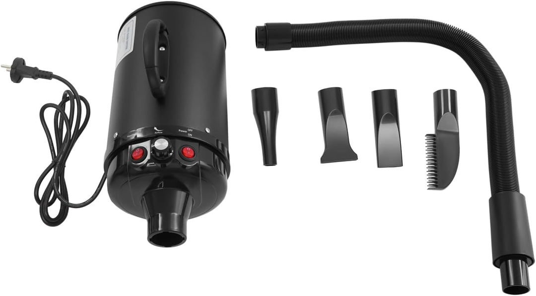 Hundefön Blower mit 4 Düsen - 2200W Profi Blower Hund, Leiser Hundepflege Trockner Gebläse für Hunde