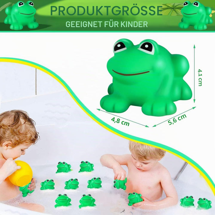 36pcs Rubber Floating Frogs for Kids, Cute Bath Toy Mini Frogs Floating Squeaky Frog for Cake Decora