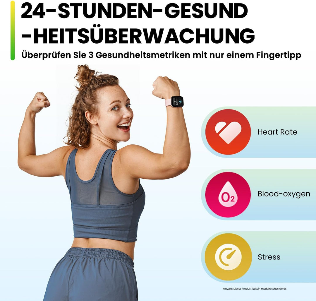 Amazfit Bip 5 Smartwatch mit Herzfrequenz, 1,91" Display mit 120 Sportmodi, Bluetooth-Anruf, GPS &amp; 4