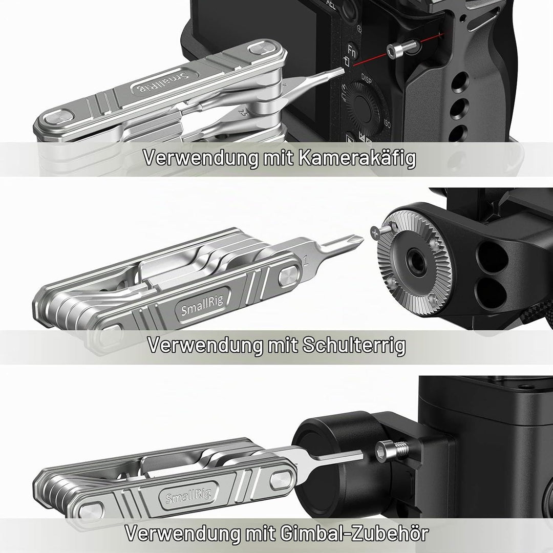 SMALLRIG 9 in 1 Faltwerkzeugset Multifuncitonal Tool Kit für Videografen - TC2713