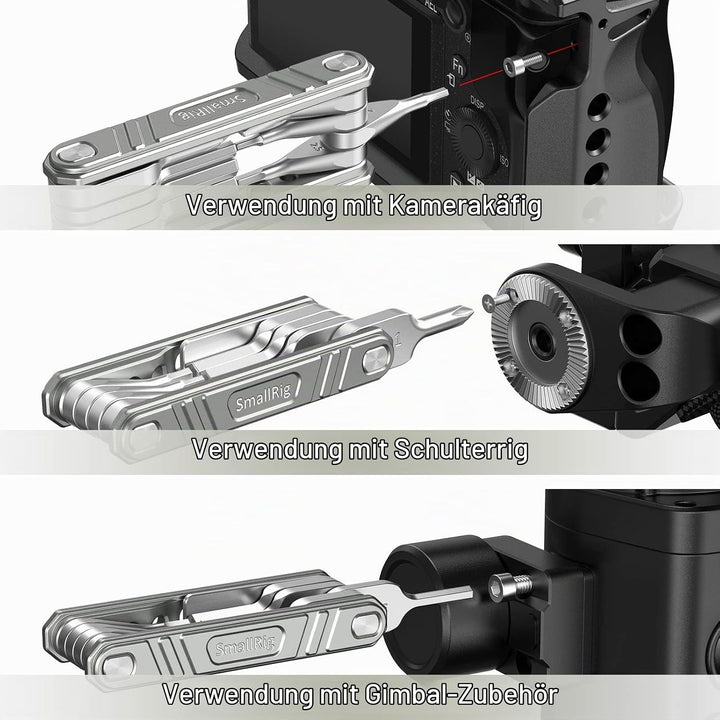 SMALLRIG 9 in 1 Faltwerkzeugset Multifuncitonal Tool Kit für Videografen - TC2713