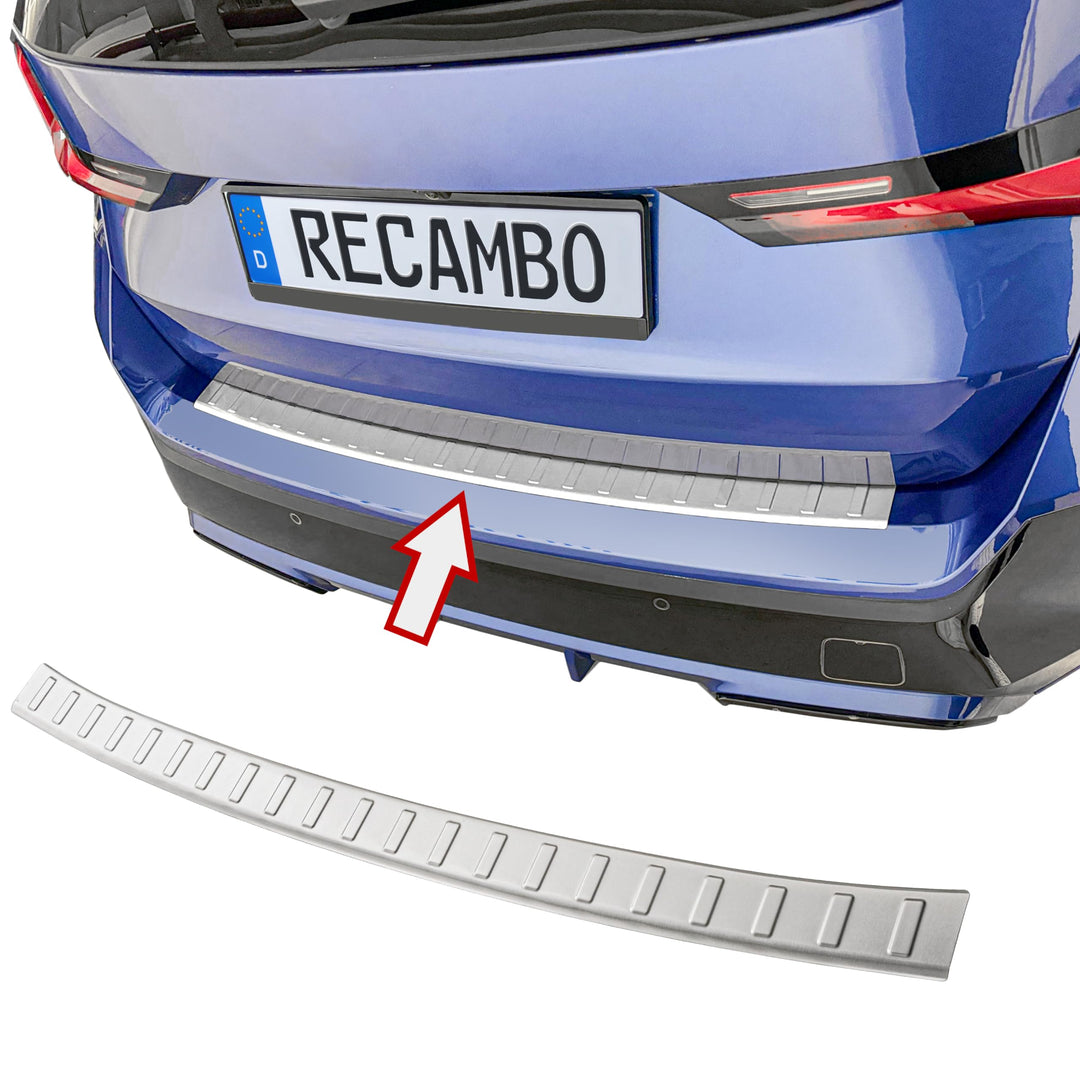 RECAMBO Ladekantenschutz Edelstahl kompatibel für BMW X1 iX1 | Typ U11 | BJ ab 2022 - matt gebürstet