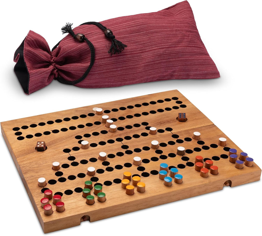 LOGOPLAY Blockade für 2 bis 6 Spieler mit Stoffbeutel - Spielfeld 26 x 33 cm zusammenklappbar
