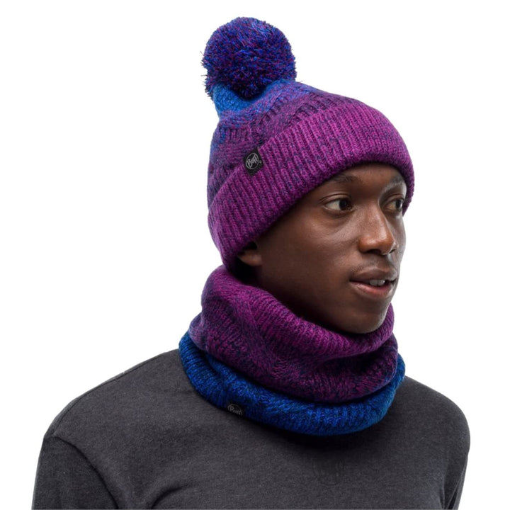Buff Damen Masha Blossom Strick & Polar Schlauchschal Einheitsgrösse Lila, Einheitsgrösse Lila