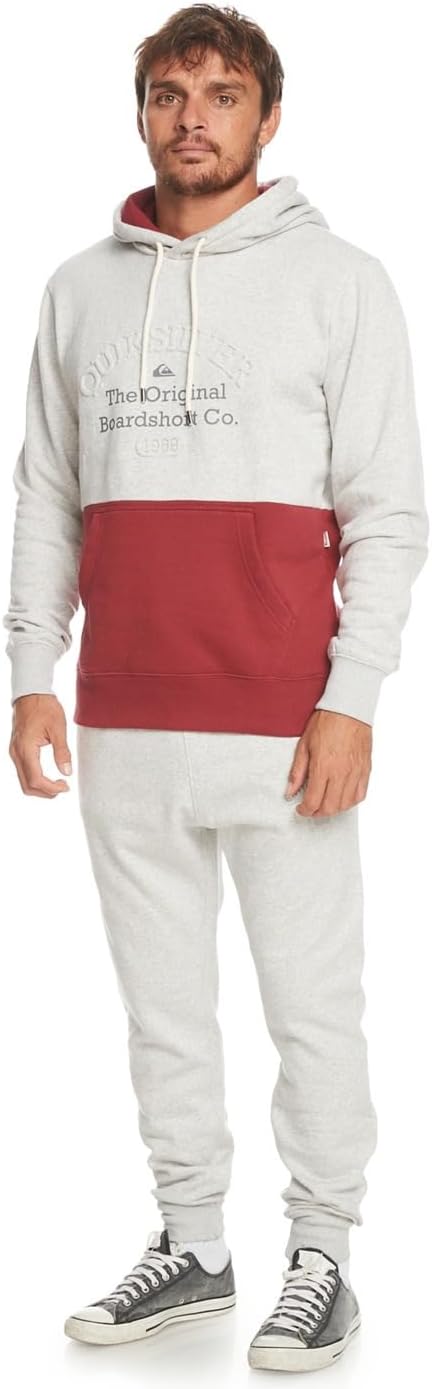 Quiksilver Herren Emboss Hoodie Pullover (1er Pack) XS Light Grey Heather, XS Light Grey Heather