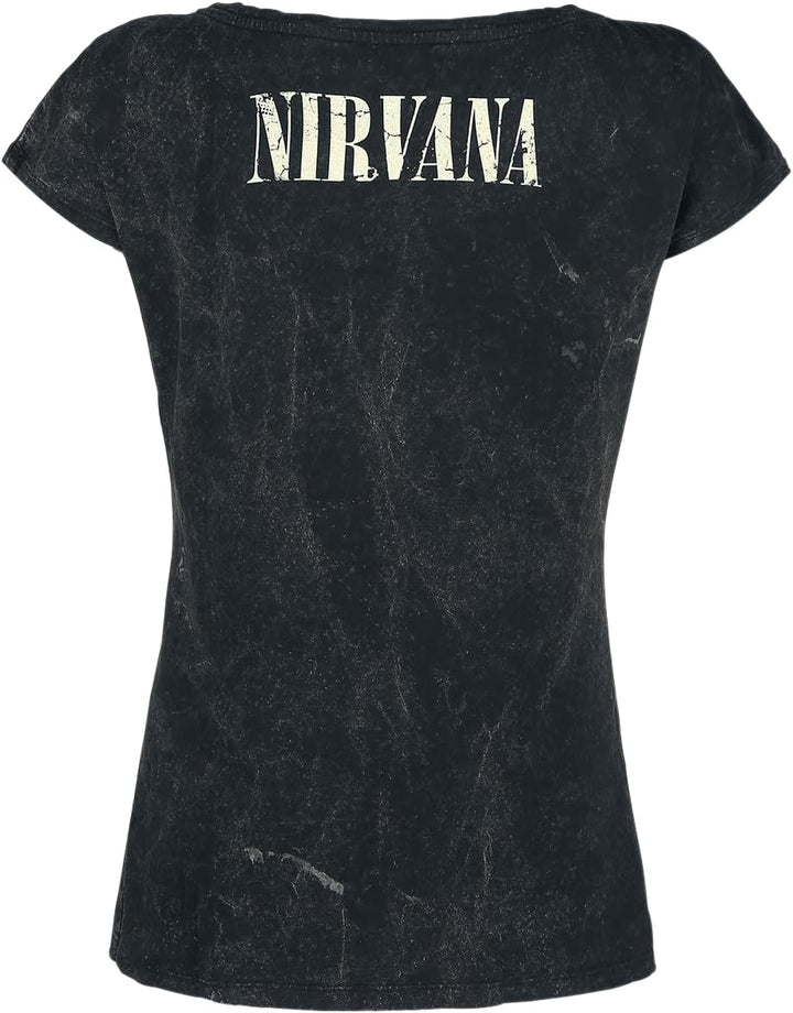 Nirvana Angel Frauen T-Shirt Charcoal Band-Merch, Bands M Charcoal, M Charcoal